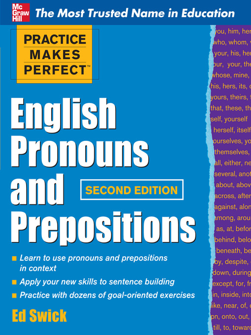 Title details for English Pronouns and Prepositions by Ed Swick - Available